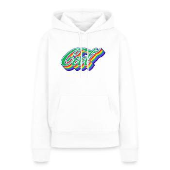 frais - Sweat à capuche Premium bio Femme - blanc - Devant - Julia (174cm)