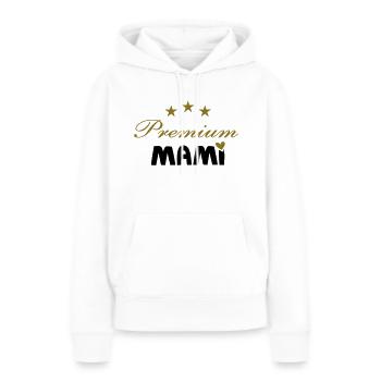Prime Mami - Sweat à capuche Premium bio Femme - blanc - Devant - Julia (174cm)
