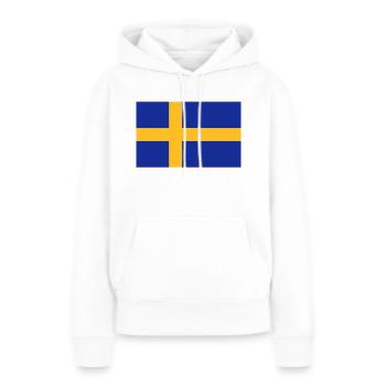 Schweden Flagge - Frauen Premium Bio Hoodie - Weiß - Vorne - Julia (174cm)