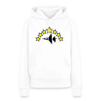 modellbau - Frauen Premium Bio Hoodie - Weiß - Vorne - Julia (174cm)