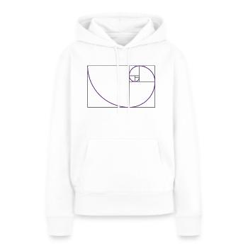 fibonacci, der Goldene Schnitt - Frauen Premium Bio Hoodie - Weiß - Vorne - Julia (174cm)