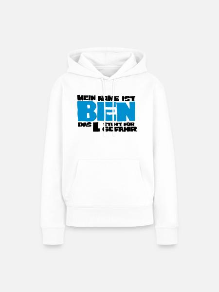 ben - Frauen Premium Bio Hoodie - Weiß