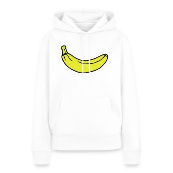 Banana - Banane - Frauen Premium Bio Hoodie - Weiß - Vorne - Julia (174cm)