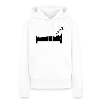 Dormir - Sweat à capuche Premium bio Femme - blanc - Devant - Julia (174cm)