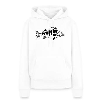 Perche - Sweat à capuche Premium bio Femme - blanc - Devant - Julia (174cm)