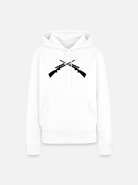 Gewehr - Frauen Premium Bio Hoodie - Weiß