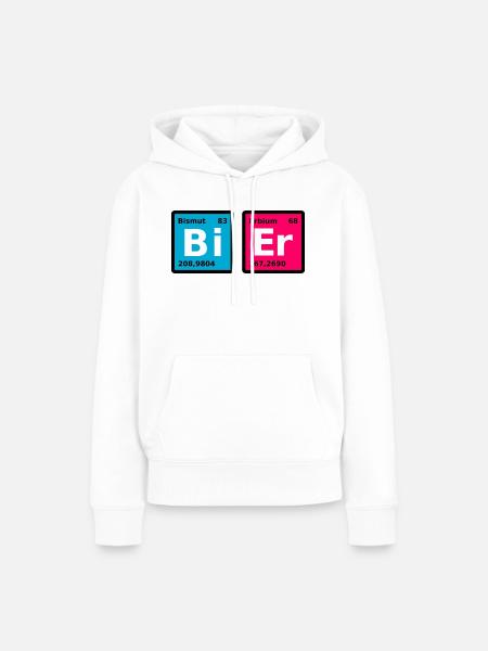 Bi Er - Frauen Premium Bio Hoodie - Weiß