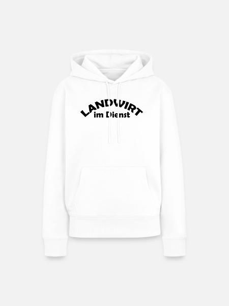 landwirt im dienst - Frauen Premium Bio Hoodie - Weiß