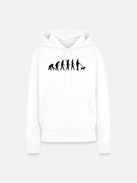 Jack Russell - Frauen Premium Bio Hoodie - Weiß