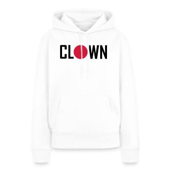 clown - Sweat à capuche Premium bio Femme - blanc - Devant - Julia (174cm)