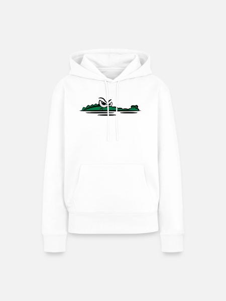 Krokodil lauern wasser - Frauen Premium Bio Hoodie - Weiß