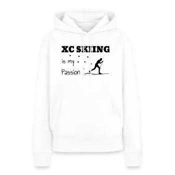 Langlaufen / Langlauf / eislaufen / Langläufer - Frauen Premium Bio Hoodie - Weiß - Vorne - Julia (174cm)