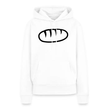 Pain - Sweat à capuche Premium bio Femme - blanc - Devant - Julia (174cm)