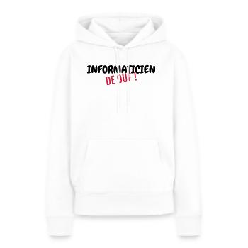 Computer / Informatiker / Aussenseiter / Ingenieur - Frauen Premium Bio Hoodie - Weiß - Vorne - Julia (174cm)