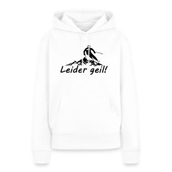 Winter - Skifahrer Leider geil - Frauen Premium Bio Hoodie - Weiß - Vorne - Julia (174cm)