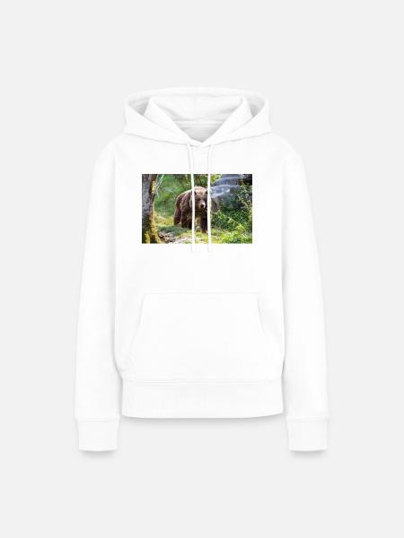 Braunbär - Frauen Premium Bio Hoodie - Weiß