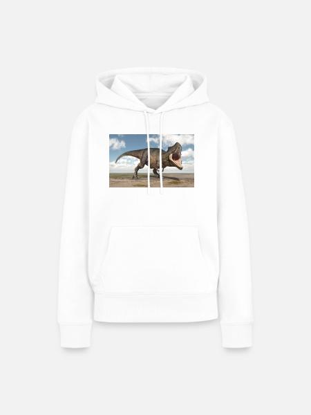 Dinosaure Tyrannosaurus Rex - Sweat à capuche Premium bio Femme - blanc