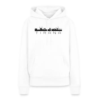 TIRANA CITY - Frauen Premium Bio Hoodie - Weiß - Vorne - Julia (174cm)