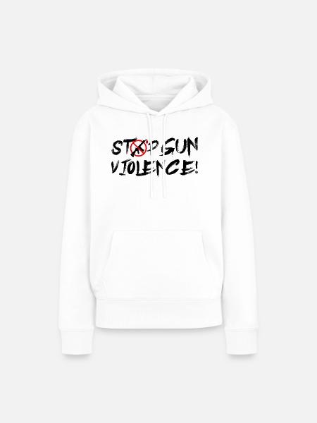 Stop Gun Violence - Frauen Premium Bio Hoodie - Weiß
