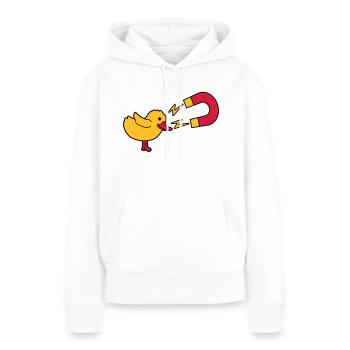 Chick Magnet Womanizer Logo - Sweat à capuche Premium bio Femme - blanc - Devant - Julia (174cm)