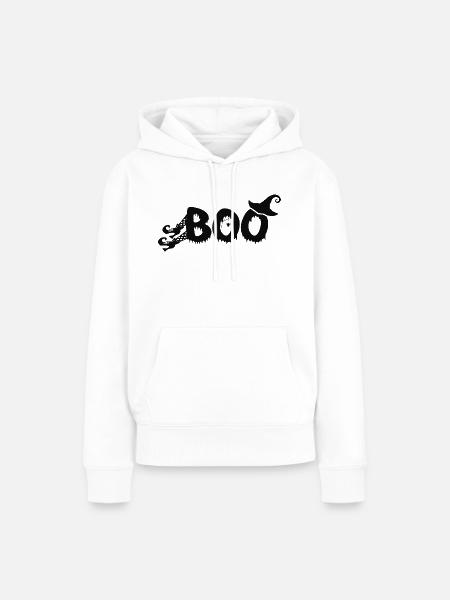 Boo Halloween - Frauen Premium Bio Hoodie - Weiß