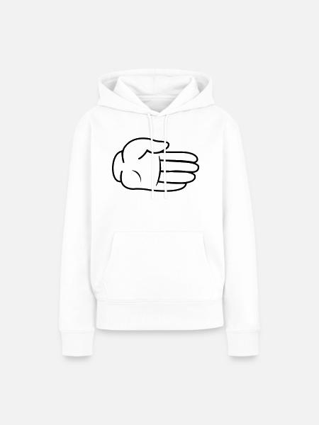 Hand Comic - Frauen Premium Bio Hoodie - Weiß