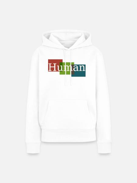 Mensch - Frauen Premium Bio Hoodie - Weiß