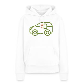 e car elektro auto grün elektrisch e auto - Frauen Premium Bio Hoodie - Weiß - Vorne - Julia (174cm)
