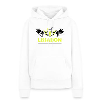 lissabon - Frauen Premium Bio Hoodie - Weiß - Vorne - Julia (174cm)