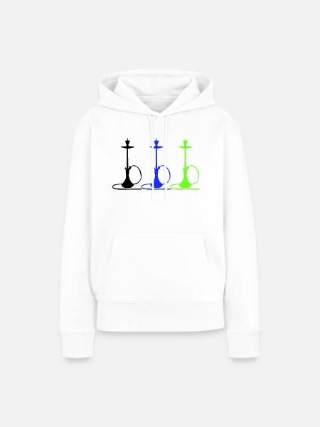 Wasserpfeife - Frauen Premium Bio Hoodie - Weiß