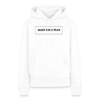 alles nach plan - Frauen Premium Bio Hoodie - Weiß - Vorne - Julia (174cm)