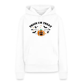 trick or treat 02 - Frauen Premium Bio Hoodie - Weiß - Vorne - Julia (174cm)