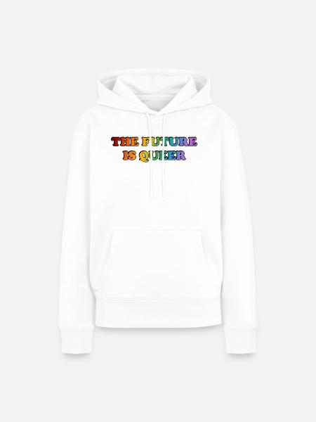 Die Zukunft ist queer - Frauen Premium Bio Hoodie - Weiß
