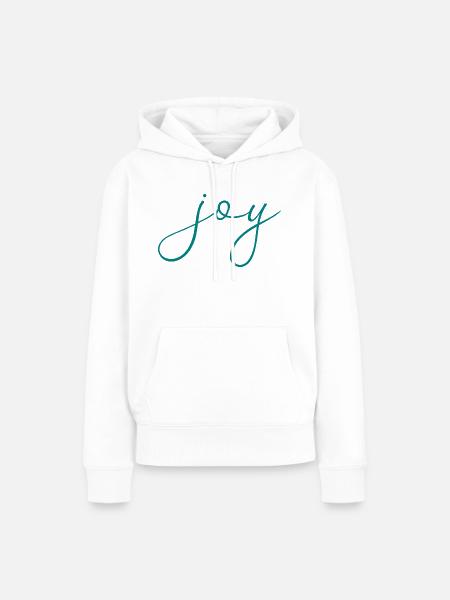 Freude - Frauen Premium Bio Hoodie - Weiß