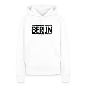 Berlin Grunge Design Alexanderplatz Berlin Ours - Sweat à capuche Premium bio Femme - blanc - Devant - Julia (174cm)