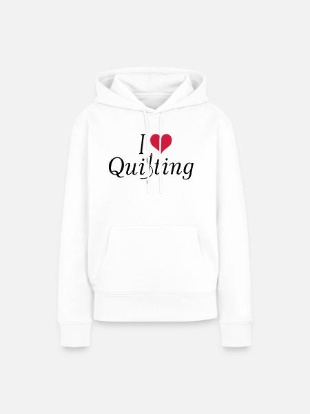 Quilt - Frauen Premium Bio Hoodie - Weiß