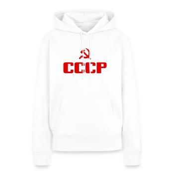 Soviet - Marteau et faucille Union soviétique - Communiste - Sweat à capuche Premium bio Femme - blanc - Devant - Julia (174cm)
