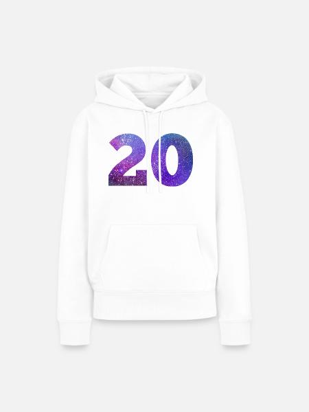 Galaxie Nummer 20 - Frauen Premium Bio Hoodie - Weiß