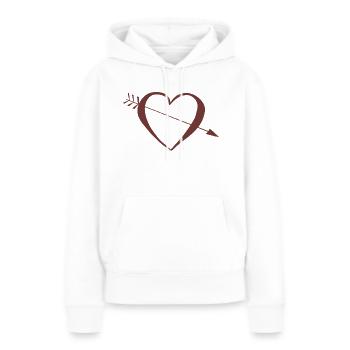 Herz Kompass - Frauen Premium Bio Hoodie - Weiß - Vorne - Julia (174cm)