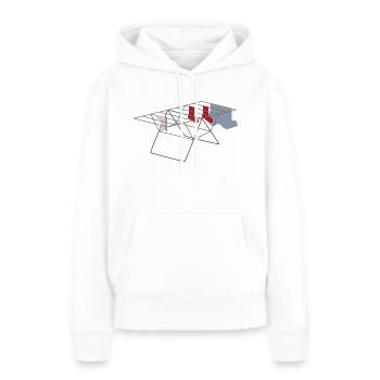 Wäsche - Frauen Premium Bio Hoodie - Weiß - Vorne - Julia (174cm)