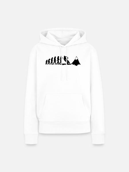 mountainbike evolution - Frauen Premium Bio Hoodie - Weiß
