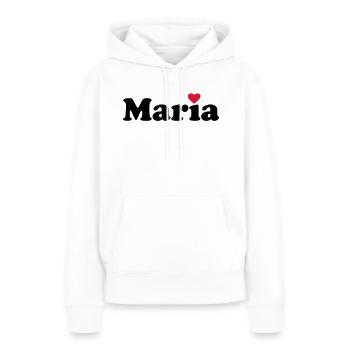 Maria - Sweat à capuche Premium bio Femme - blanc - Devant - Julia (174cm)