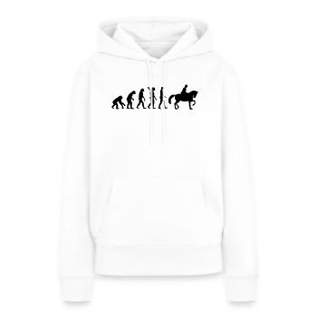 Reiten - Frauen Premium Bio Hoodie - Weiß - Vorne - Julia (174cm)