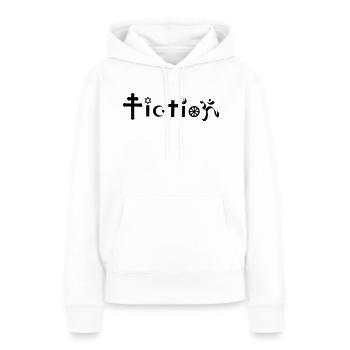 conception de fiction athée - Sweat à capuche Premium bio Femme - blanc - Devant - Julia (174cm)