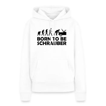schrauber - Frauen Premium Bio Hoodie - Weiß - Vorne - Julia (174cm)