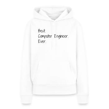 Computer / Informatiker / Aussenseiter / Ingenieur - Frauen Premium Bio Hoodie - Weiß - Vorne - Julia (174cm)