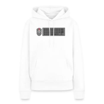PC Gamer Souris Clavier Clavier Gaming Gaming - Sweat à capuche Premium bio Femme - blanc - Devant - Julia (174cm)
