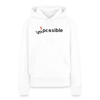 impossible 2 - Sweat à capuche Premium bio Femme - blanc - Devant - Julia (174cm)