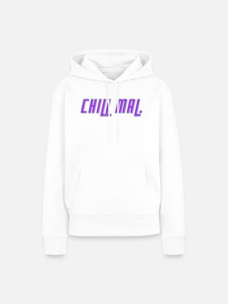 Chill mal. - Frauen Premium Bio Hoodie - Weiß
