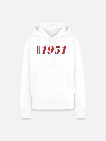Jahr 1951 - Frauen Premium Bio Hoodie - Weiß